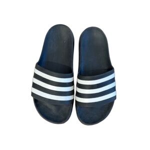 adidas Black and White Slide Sandals